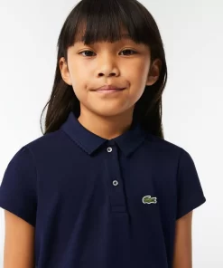 Lacoste Girl Clothing-Girls' Scalloped Collar Mini Pique Polo Shirt