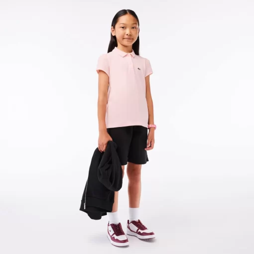 Lacoste Girl Clothing-Girls' Scalloped Collar Mini Pique Polo Shirt