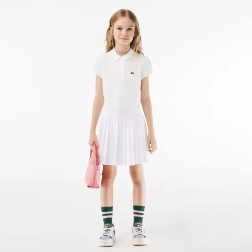 Lacoste Girl Clothing-Girls' Scalloped Collar Mini Pique Polo Shirt