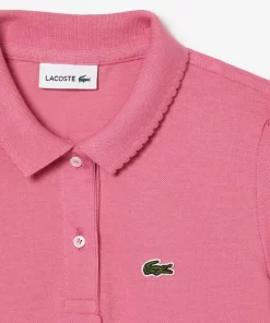 Lacoste Girl Clothing-Girls' Scalloped Collar Mini Pique Polo Shirt