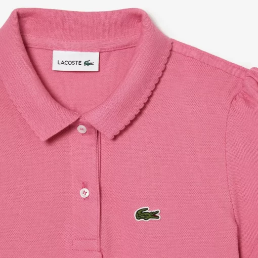 Lacoste Girl Clothing-Girls' Scalloped Collar Mini Pique Polo Shirt