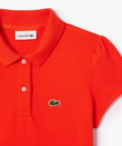 Lacoste Girl Clothing-Girls' Scalloped Collar Mini Pique Polo Shirt