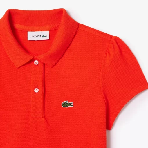 Lacoste Girl Clothing-Girls' Scalloped Collar Mini Pique Polo Shirt