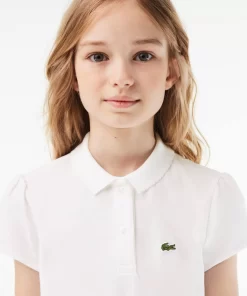 Lacoste Girl Clothing-Girls' Scalloped Collar Mini Pique Polo Shirt