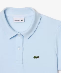 Lacoste Girl Clothing-Girls' Scalloped Collar Mini Pique Polo Shirt