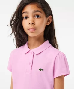 Lacoste Girl Clothing-Girls' Scalloped Collar Mini Pique Polo Shirt