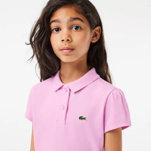 Lacoste Girl Clothing-Girls' Scalloped Collar Mini Pique Polo Shirt