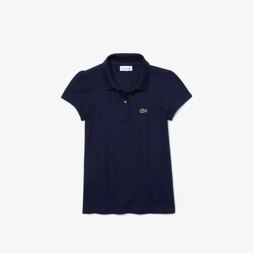 Lacoste Girl Clothing-Girls' Scalloped Collar Mini Pique Polo Shirt