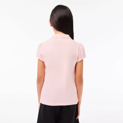 Lacoste Girl Clothing-Girls' Scalloped Collar Mini Pique Polo Shirt