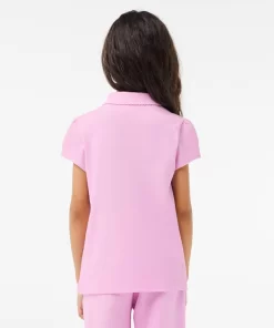 Lacoste Girl Clothing-Girls' Scalloped Collar Mini Pique Polo Shirt