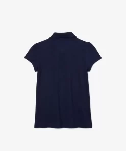 Lacoste Girl Clothing-Girls' Scalloped Collar Mini Pique Polo Shirt