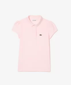 Lacoste Girl Clothing-Girls' Scalloped Collar Mini Pique Polo Shirt