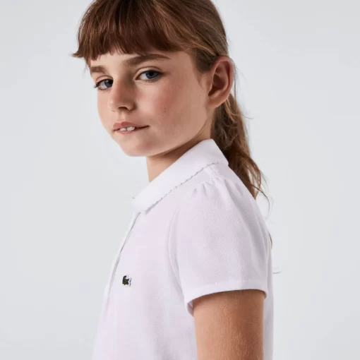 Lacoste Girl Clothing-Girls' Scalloped Collar Mini Pique Polo Shirt