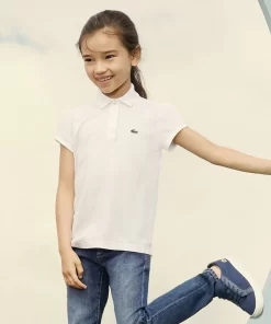 Lacoste Girl Clothing-Girls' Scalloped Collar Mini Pique Polo Shirt