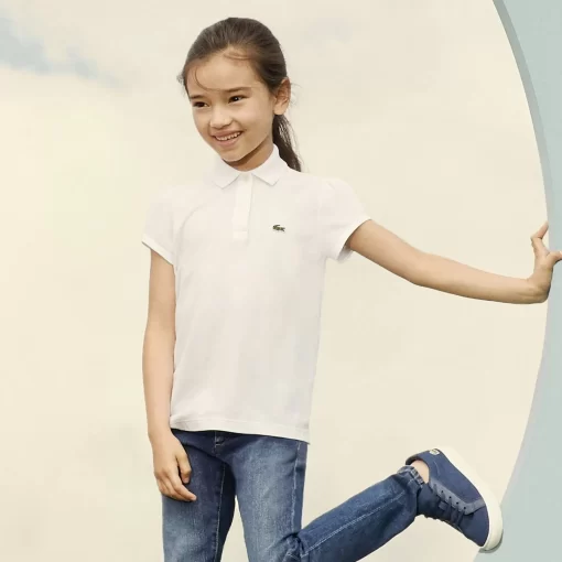 Lacoste Girl Clothing-Girls' Scalloped Collar Mini Pique Polo Shirt