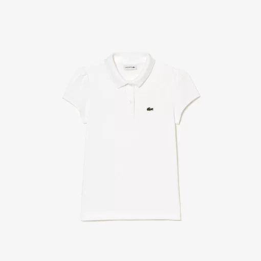 Lacoste Girl Clothing-Girls' Scalloped Collar Mini Pique Polo Shirt