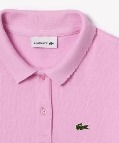 Lacoste Girl Clothing-Girls' Scalloped Collar Mini Pique Polo Shirt