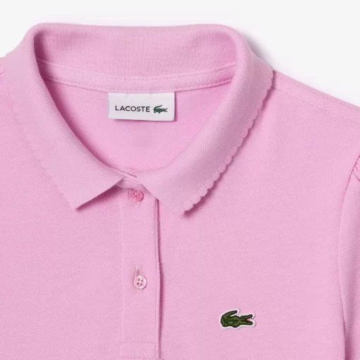 Lacoste Girl Clothing-Girls' Scalloped Collar Mini Pique Polo Shirt