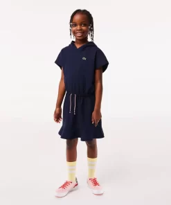 Lacoste Girl Clothing-Girls' Stretch Pique Sleeveless Sweater Dress