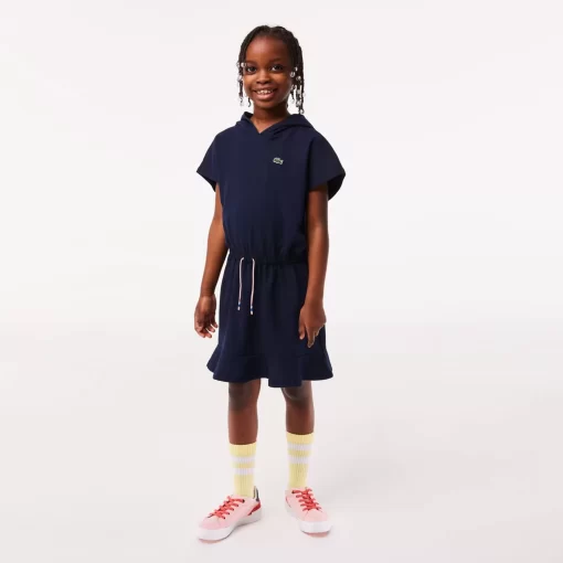 Lacoste Girl Clothing-Girls' Stretch Pique Sleeveless Sweater Dress