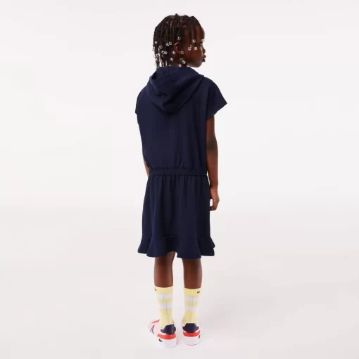 Lacoste Girl Clothing-Girls' Stretch Pique Sleeveless Sweater Dress