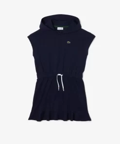 Lacoste Girl Clothing-Girls' Stretch Pique Sleeveless Sweater Dress