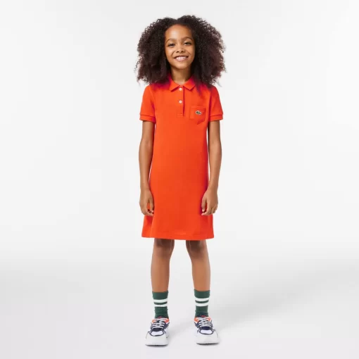 Lacoste Girl Clothing-Girl'S Polo-Style Cotton Dress