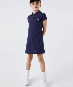 Lacoste Girl Clothing-Girl'S Polo-Style Cotton Dress