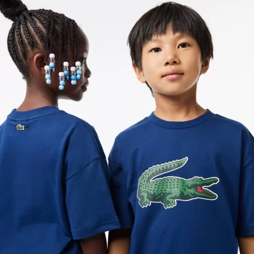 Lacoste Boy Clothing-Graphic Print Cotton T-Shirt