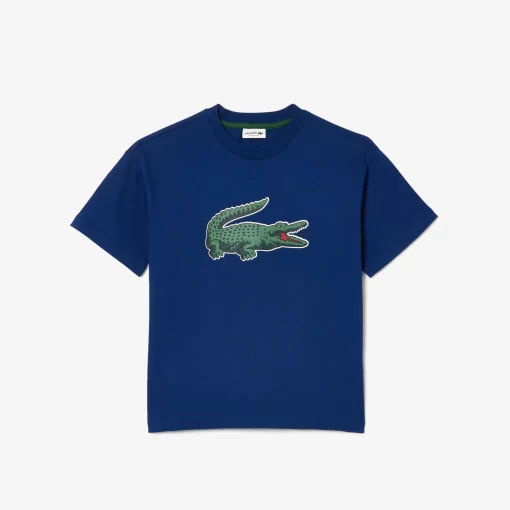 Lacoste Boy Clothing-Graphic Print Cotton T-Shirt