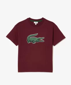 Lacoste Boy Clothing-Graphic Print Cotton T-Shirt