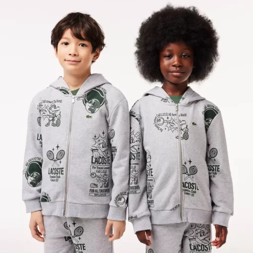 Lacoste Girl Clothing-Graphic Print Jogger Hoodie