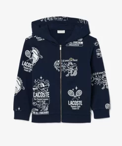 Lacoste Boy Clothing-Graphic Print Jogger Hoodie