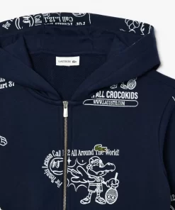 Lacoste Boy Clothing-Graphic Print Jogger Hoodie