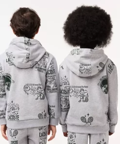 Lacoste Girl Clothing-Graphic Print Jogger Hoodie