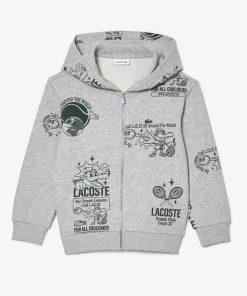 Lacoste Girl Clothing-Graphic Print Jogger Hoodie