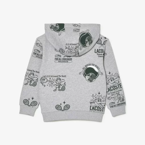 Lacoste Girl Clothing-Graphic Print Jogger Hoodie