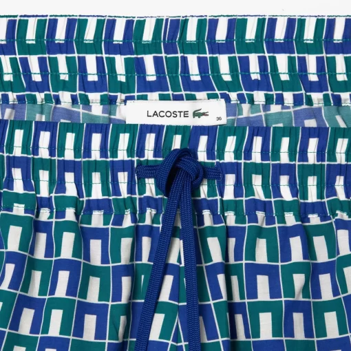 Lacoste Trousers & Shorts-Graphic Print Short Draped Bermuda Shorts