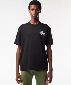 Lacoste T-Shirts-Heavy Cotton Jersey Multi Badge T-Shirt