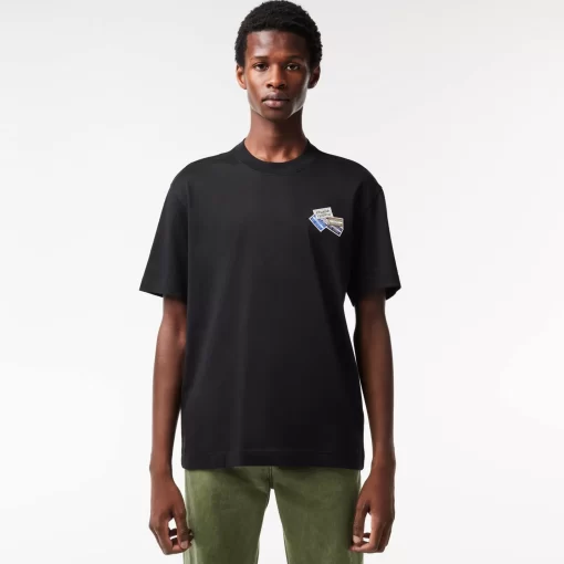 Lacoste T-Shirts-Heavy Cotton Jersey Multi Badge T-Shirt