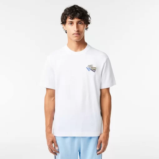 Lacoste T-Shirts-Heavy Cotton Jersey Multi Badge T-Shirt