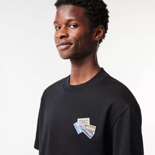 Lacoste T-Shirts-Heavy Cotton Jersey Multi Badge T-Shirt