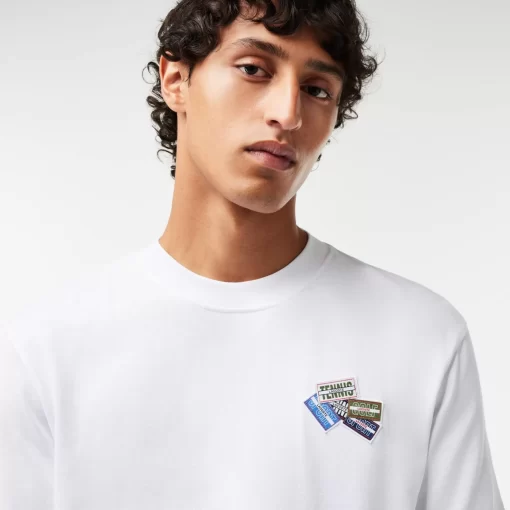 Lacoste T-Shirts-Heavy Cotton Jersey Multi Badge T-Shirt