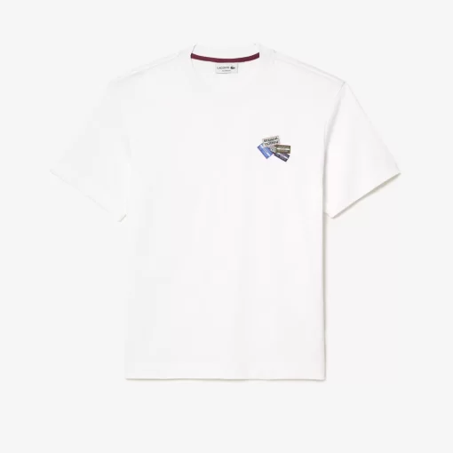 Lacoste T-Shirts-Heavy Cotton Jersey Multi Badge T-Shirt