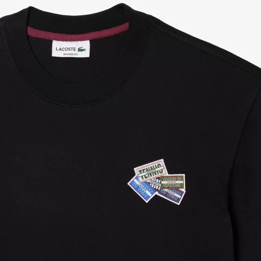 Lacoste T-Shirts-Heavy Cotton Jersey Multi Badge T-Shirt