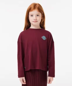 Lacoste Girl Clothing-Heavy Cotton Jersey Print T-Shirt