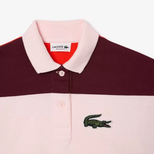 Lacoste Girl Clothing-Heavy Cotton Jersey Striped Polo Shirt