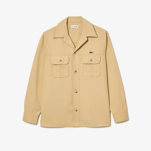 Lacoste Shirts-Heavy Cotton Twill Overshirt With Pockets