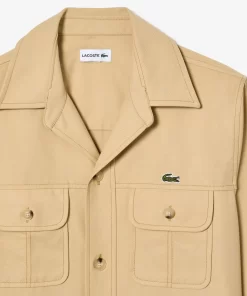 Lacoste Shirts-Heavy Cotton Twill Overshirt With Pockets