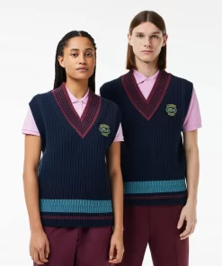 Lacoste Knitwear-Heavy Knit Badge Tennis Sweater